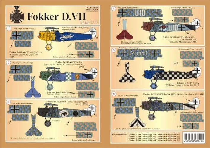Fokker D VII Part.2 1:72