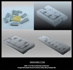 T-72/ T-90 fuel tanks and Zip boxes for upper hull 1:35