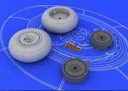 Bf 110 E/ F/G main undercarriage wheels 1:48