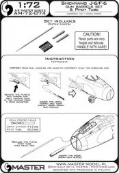 Shenyang J-6/F-6 - gun barrels set, & Pitot Tube 1:72