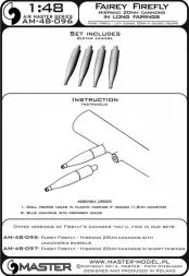 Fairey Firefly Hispano 20mm cannons in long fairi 1:48