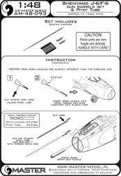 Shenyang J-6/F-6 - gun barrels set, & Pitot Tube 1:48