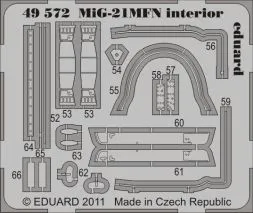 MiG-21MFN interior S.A. for Eduard 1:48