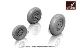 Gloster Javelin weighted wheels 1:72