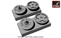 Gloster Javelin wheels, weighted 1:48