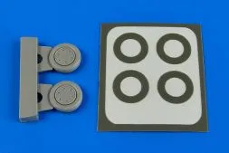 F4F Wildcat wheel & paint masks für Hasegawa 1:72 #7334