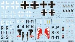 Bf 110E Decals 1:72
