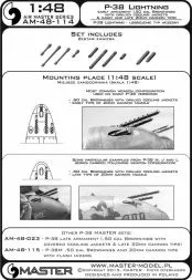 P-38 Lightning - early armament set 1:48