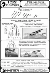 P-38 Lightning - early armament set 1:32