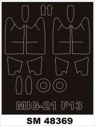 MiG-21F-13 mask für Trumpeter 1:48