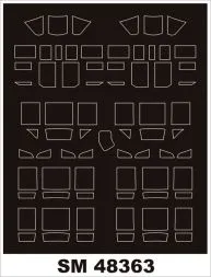 Il-2M3 Mask für Tamiya 1:48