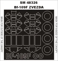 Bf 109F mask für Zvezda 1:48