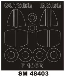 F-105D mask für Hobby Boss 1:48