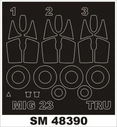 MiG-23 mask für Trumpeter 1:48