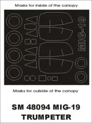MiG-19 mask für Trumpeter 1:48