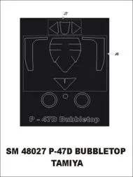 P-47D Thunderbold (Bubbletop) mask for Tamiya 1:48