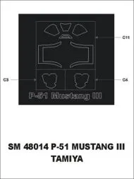 P-51 Mustang III mask for Tamiya 1:48