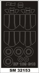 Bf 109G-10 mask für Revell 1:32