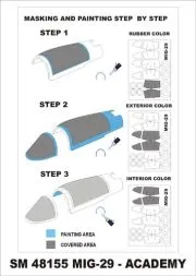 MiG-29A mask für Academy 1:48