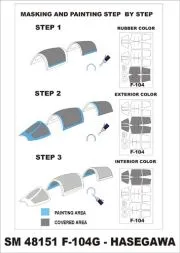 F-104 Starfighter mask für Hasegawa 1:48