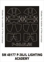 P-38J/L/M Mask für Academy 1:48