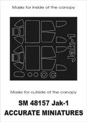 Yak-1 mask for ACM/ Eduard 1:48