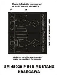 P-51D Mustang mask für Hasegawa 1:48