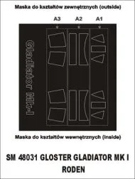 Gloster Gladiator Mk.I mask für Roden 1:48