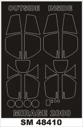 Mirage 2000B/N/D mask für Kinetic 1:48