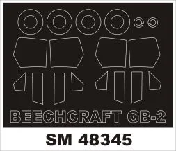 Beechcraft GB-2 mask for Roden 1:48