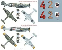 Bf 109E-1 mask + Decals für Eduard 1:32