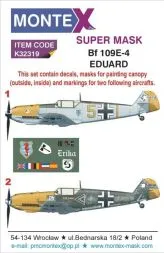 Bf 109E-4 mask + Decals für Eduard 1:32
