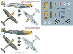 Bf 109E-4 mask + Decals für Eduard 1:32