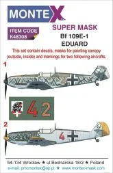 Bf 109E-1 Mask + Decals für Eduard 1:48