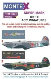 Yak-1b super mask for ACM./ Eduard 1:48