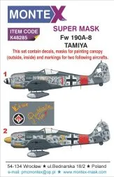 Fw 190A-8 super mask für Tamiya P.2 1:48