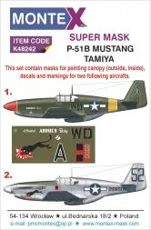 P-51B Mustang Super Mask für Tamiya P.1 1:48