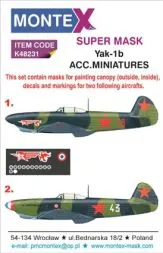 Yak-1b super mask für ACM./ Eduard 1:48