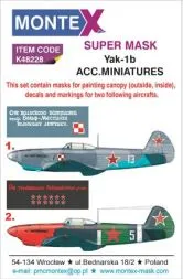 Yak-1b super mask for ACM./ Eduard 1:48