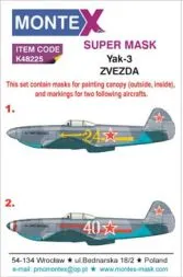 Yak-3 Super Mask für Zvezda Part.2 1:48