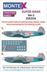 Yak-3 Super Mask for Zvezda Part.1 1:48