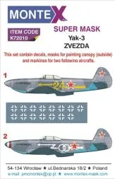 Yak-3 super Mask für Zvezda 1:72