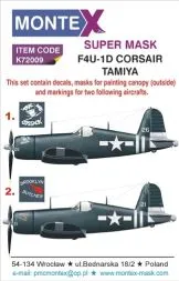 F4U-1D Corsair super Mask für Tamiya 1:72
