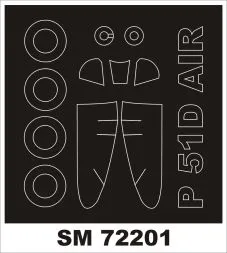 P-51D Mustang mask for Airfix 1:72