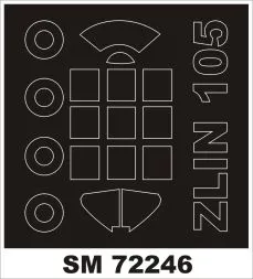 ZLIN C-105 mask für KP 1:72