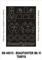 Beaufighter Mk VI mask für Trumpeter 1:48