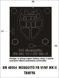 Mosquito FBVI/NF MkII mask für Tamiya 1:48