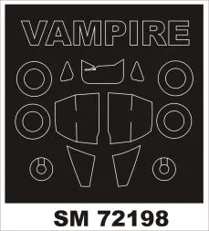 DH. Vampire T.11 mask für Airfix 1:72