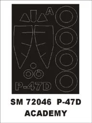 P-47D Bubbletop mask für Academy 1:72