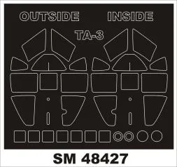 TA-3 Skywarrior mask for Trumpeter 1:48